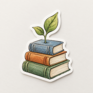 Tiny Book Stack Sticker