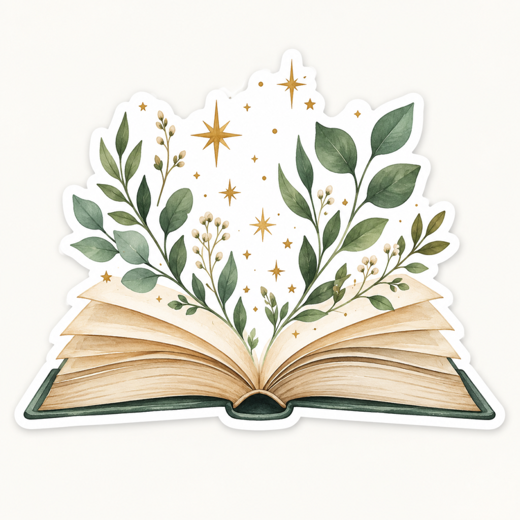 Open Book Sticker
